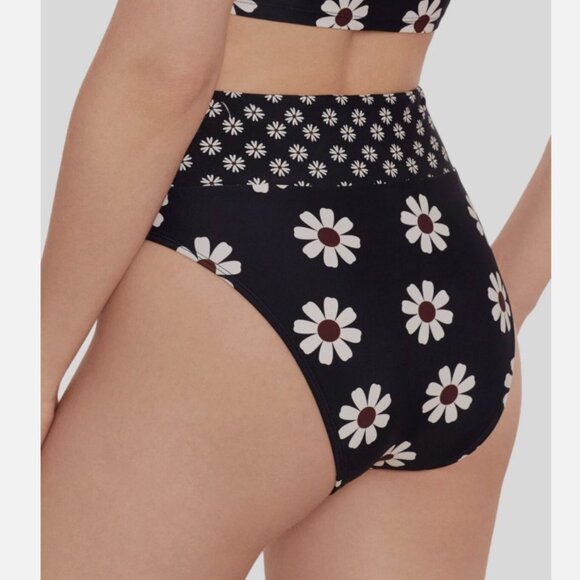 Salt + Cove Daisy Print Cropped High-Waist Bikini Bottoms - Size: Large - NWT - Picture 10 of 10